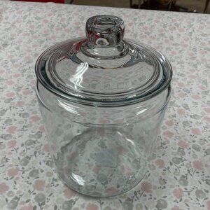 Anchor Hocking Glass Jar - Large 128 oz 10 inch tall with lid & 7 inch diameter